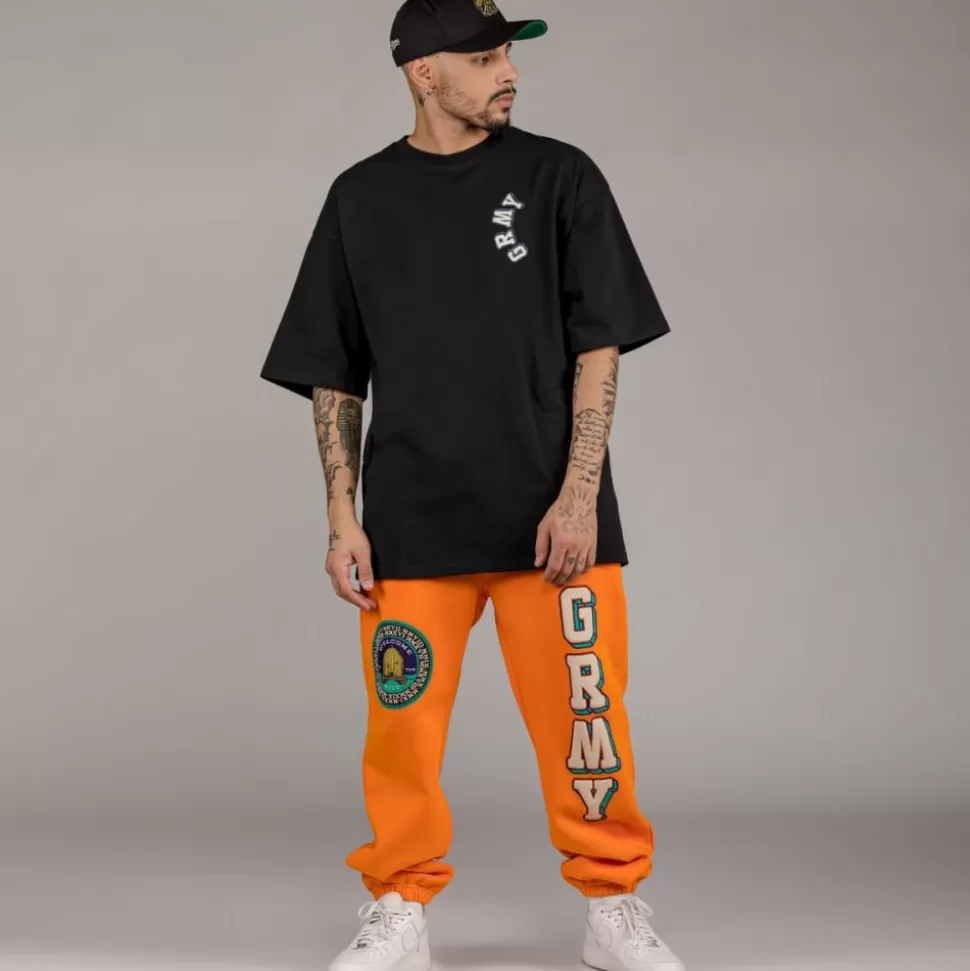 Outfits*Grimey Pack Pant + Tee "Hive" Heavyweight - Black/Orange - Fall 22