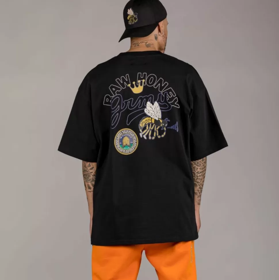 Outfits*Grimey Pack Pant + Tee "Hive" Heavyweight - Black/Orange - Fall 22
