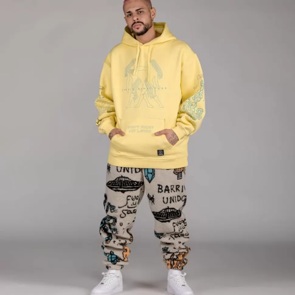 Outfits*Grimey Pack Sherpa Pant + Hoodie Lost Boys - Cream/Yellow - Winter 22