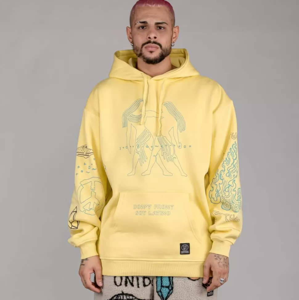 Outfits*Grimey Pack Sherpa Pant + Hoodie Lost Boys - Cream/Yellow - Winter 22