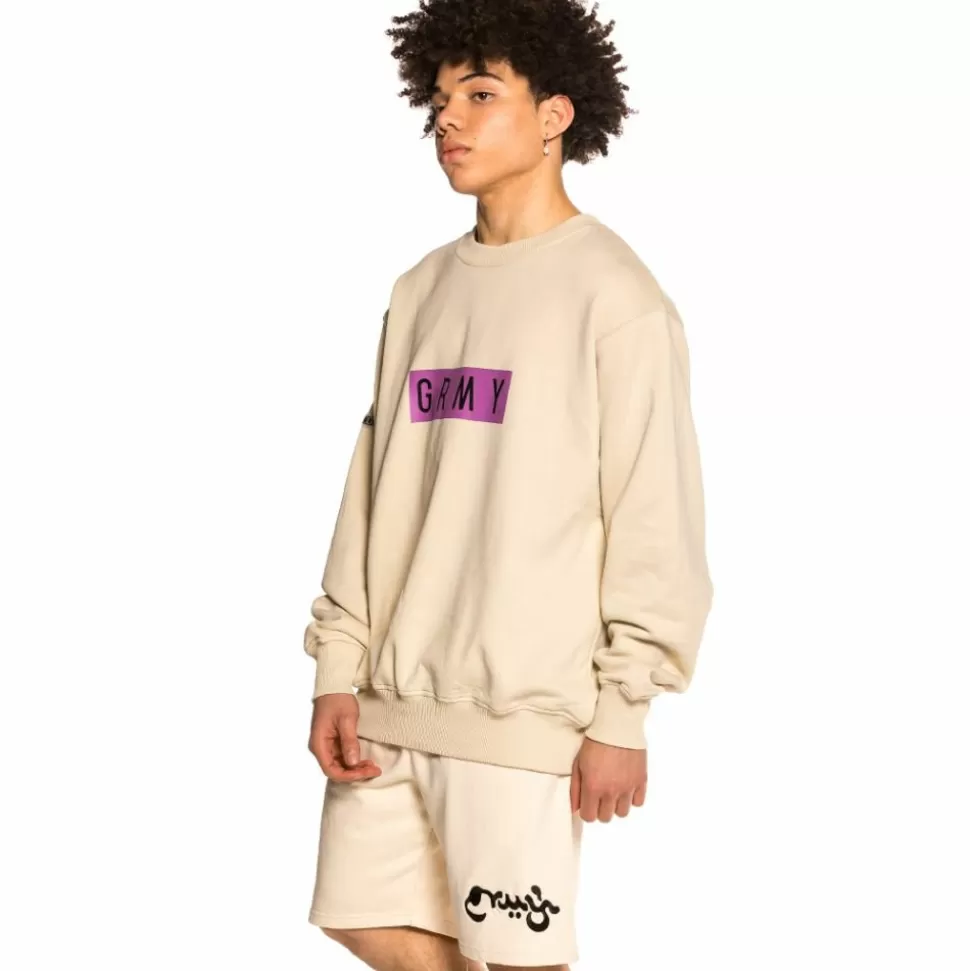 Outfits*Grimey Pack Shorts "Hope Unseen" + Crewneck "Frenzy" - Sand - Spring 21