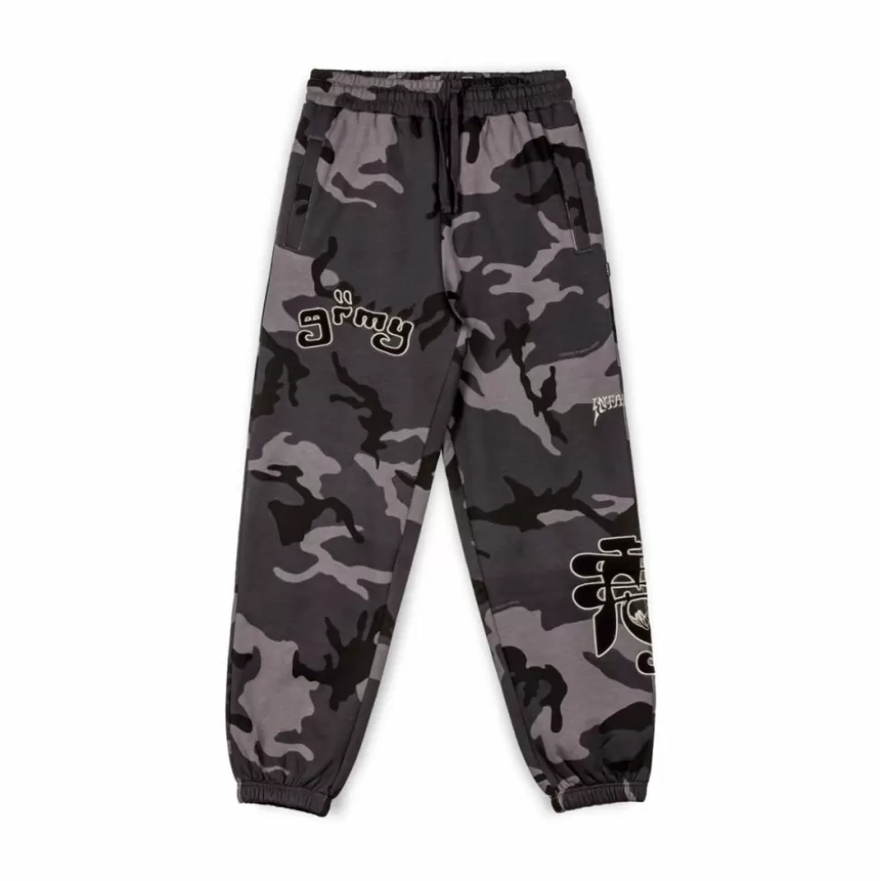 Pants*Grimey Panalon Chandal All Over Print Tusker Temple - Black - Fw23