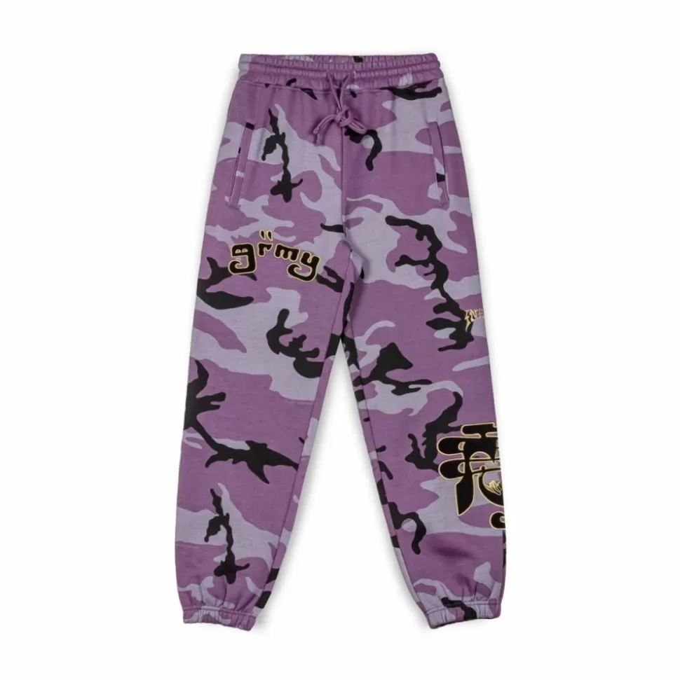 Pants*Grimey Pantalon Chandal All Over Print Tusker Temple - Purple - Fw23