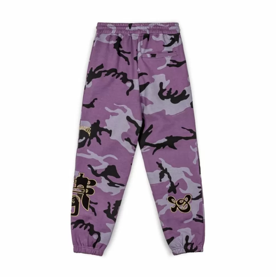 Pants*Grimey Pantalon Chandal All Over Print Tusker Temple - Purple - Fw23