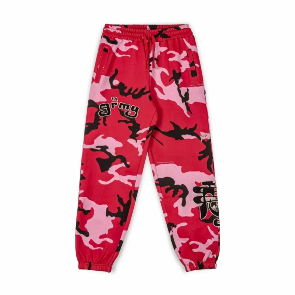 Pants*Grimey Pantalon Chandal All Over Print Tusker Temple - Red - Fw23