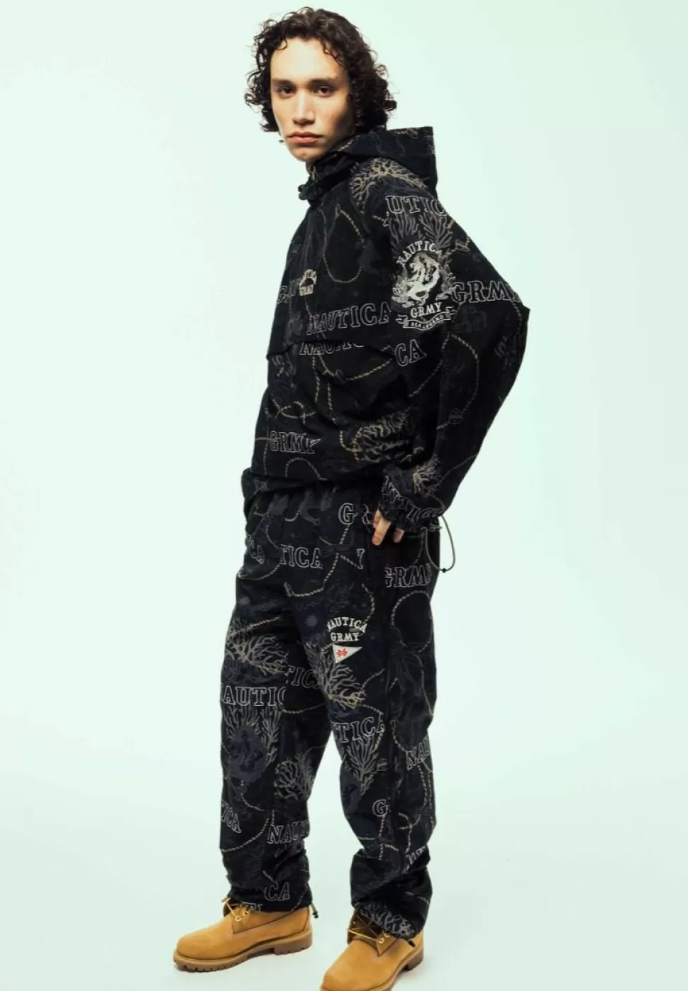 Ss24*Grimey Pantalon Chandal Mighty Harmonist Nautica X Grmy - Black - Ss24