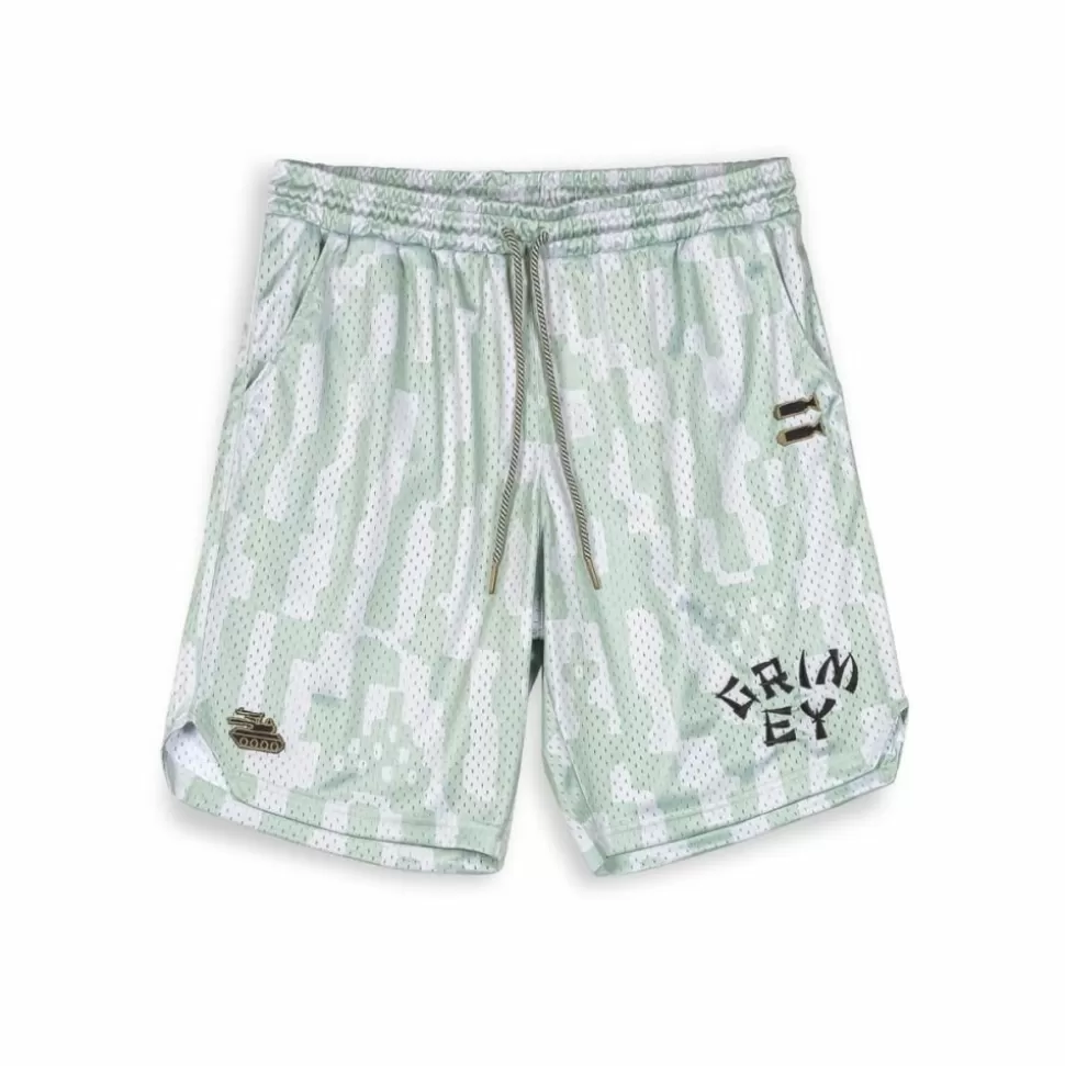 Shorts*Grimey Pantalon Corto Lucky Dragon Mesh Basket - White - Ss24