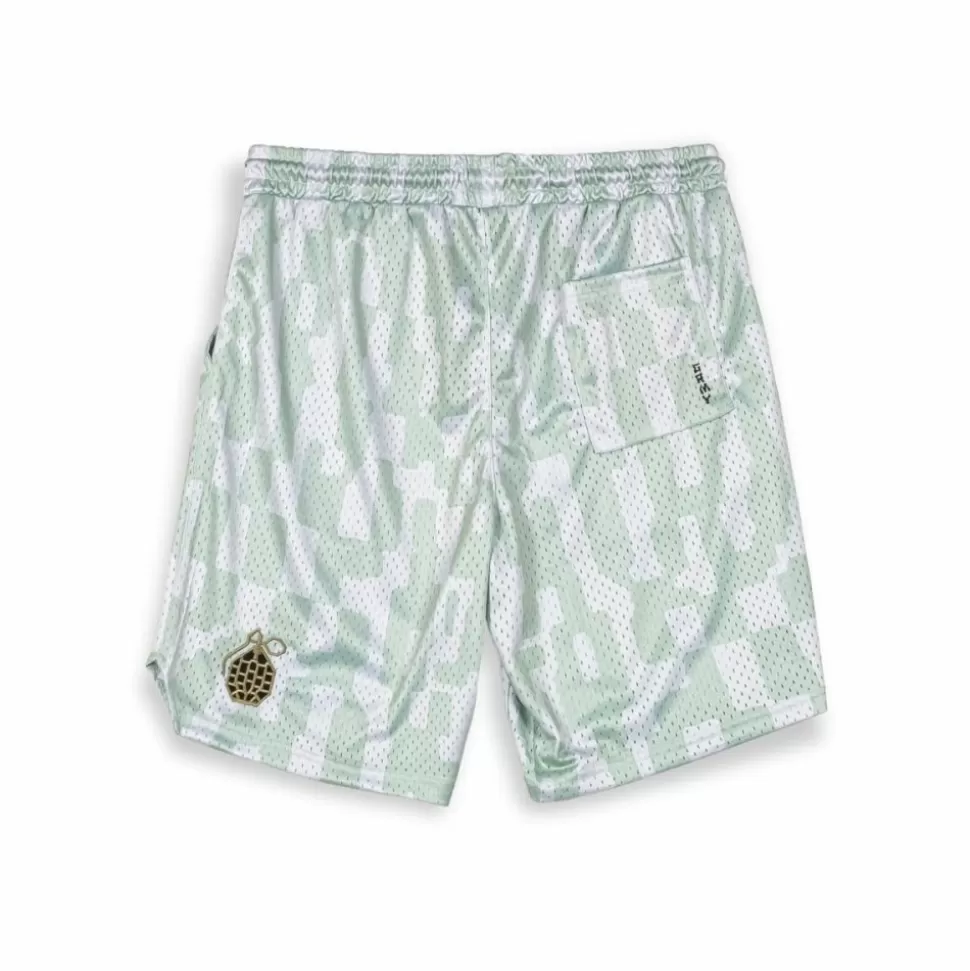 Shorts*Grimey Pantalon Corto Lucky Dragon Mesh Basket - White - Ss24