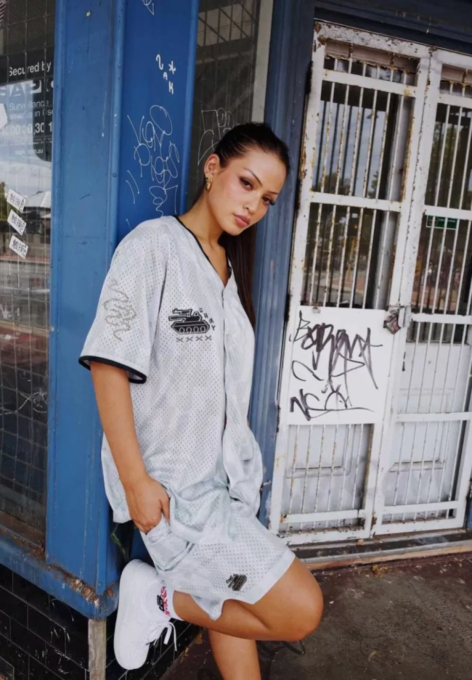 Shorts*Grimey Pantalon Corto Lucky Dragon Mesh Basket - White - Ss24