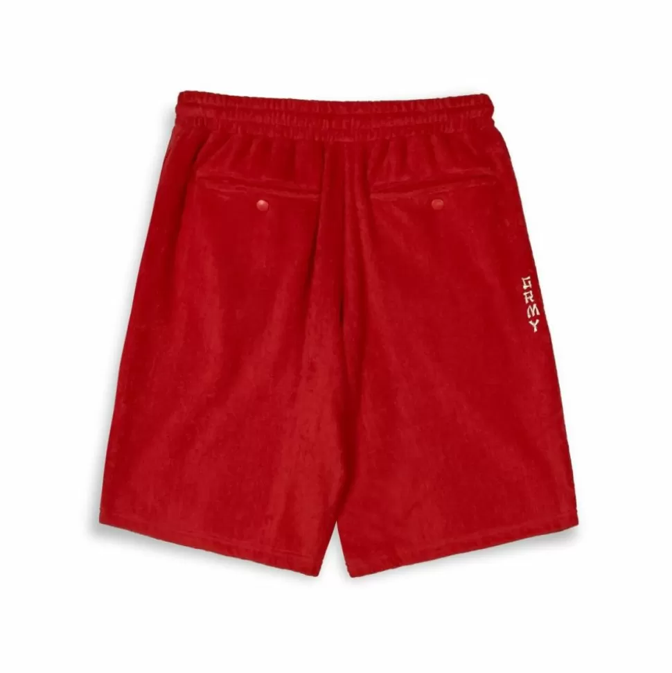 Shorts*Grimey Pantalon Corto Lucky Dragon Terry Towelling - Red - Ss24
