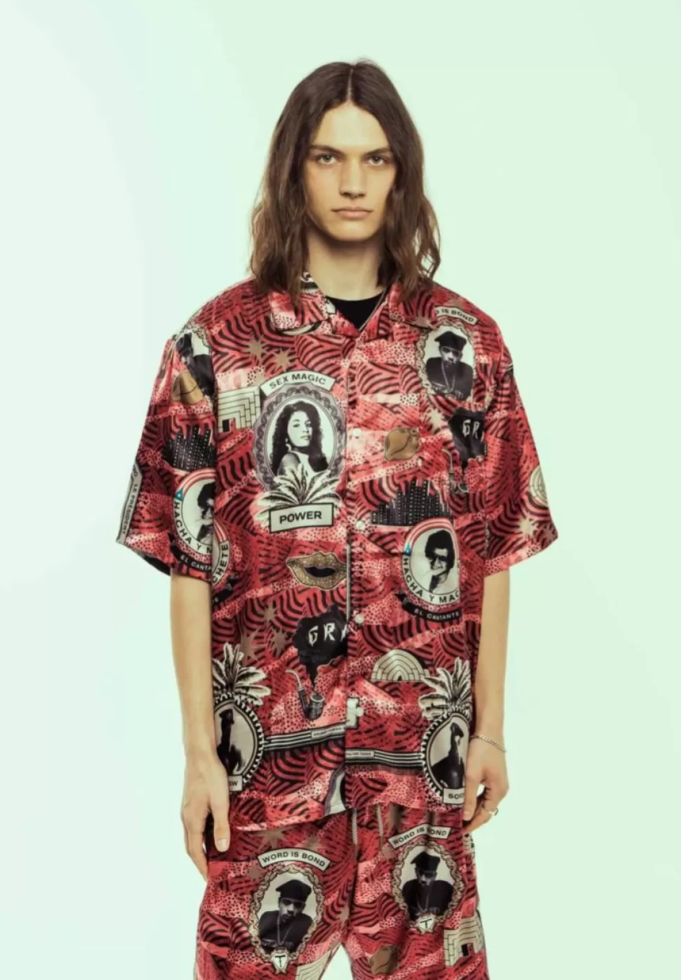 Shorts*Grimey Pantalon Corto Supastar Satin - Red - Ss24