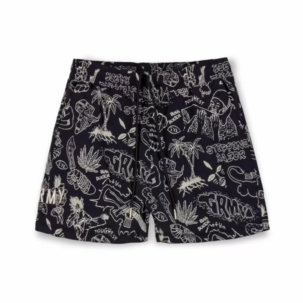 Shorts*Grimey Pantalon Corto The Toughest - Black - Spring 23