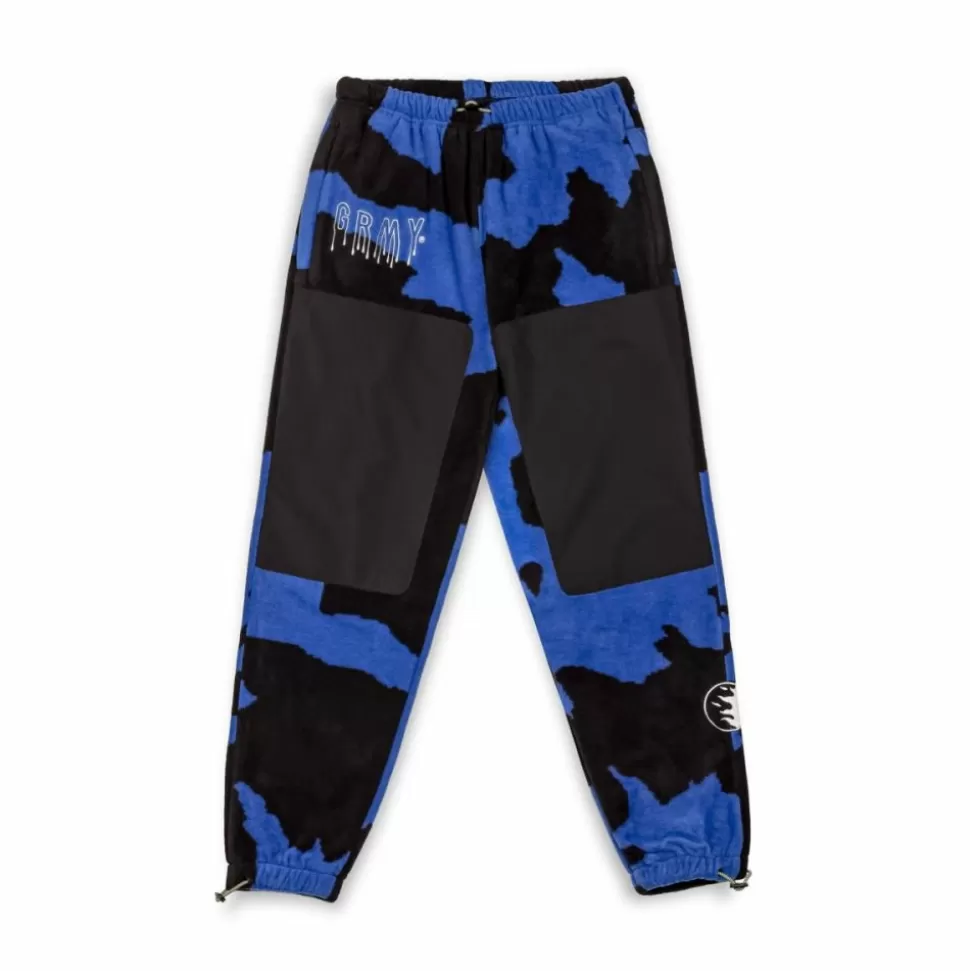 Pants*Grimey Pantalon Back At You All Over Print Polar Fleece - Royal Blue - Fw23