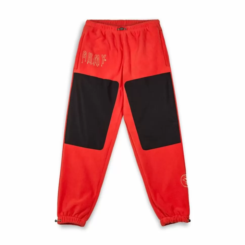 Pants*Grimey Pantalon Back At You Polar Fleece - Red - Fw23