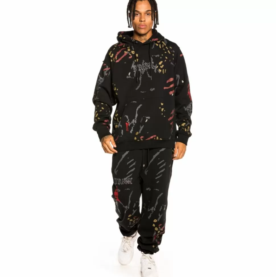 Pants*Grimey Pantalon "Jazz Thing All Over Print" Sweatpants - Black - Fall 21