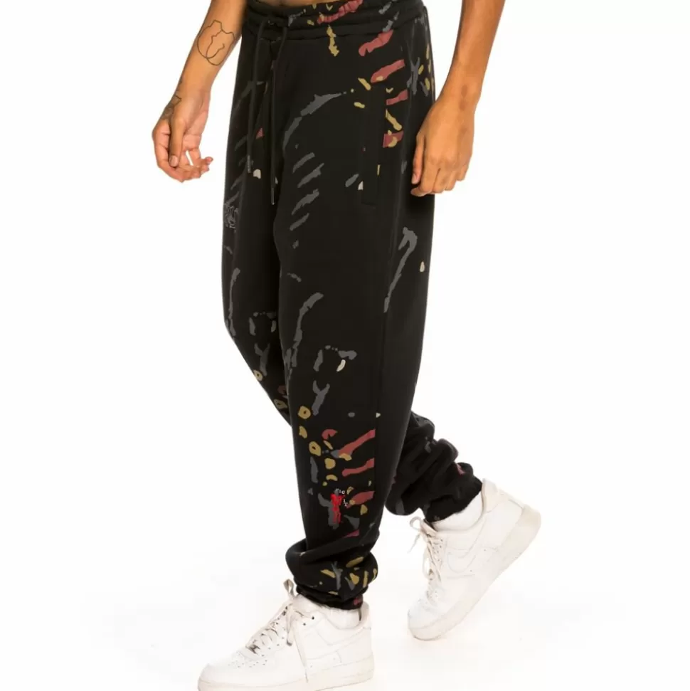 Pants*Grimey Pantalon "Jazz Thing All Over Print" Sweatpants - Black - Fall 21