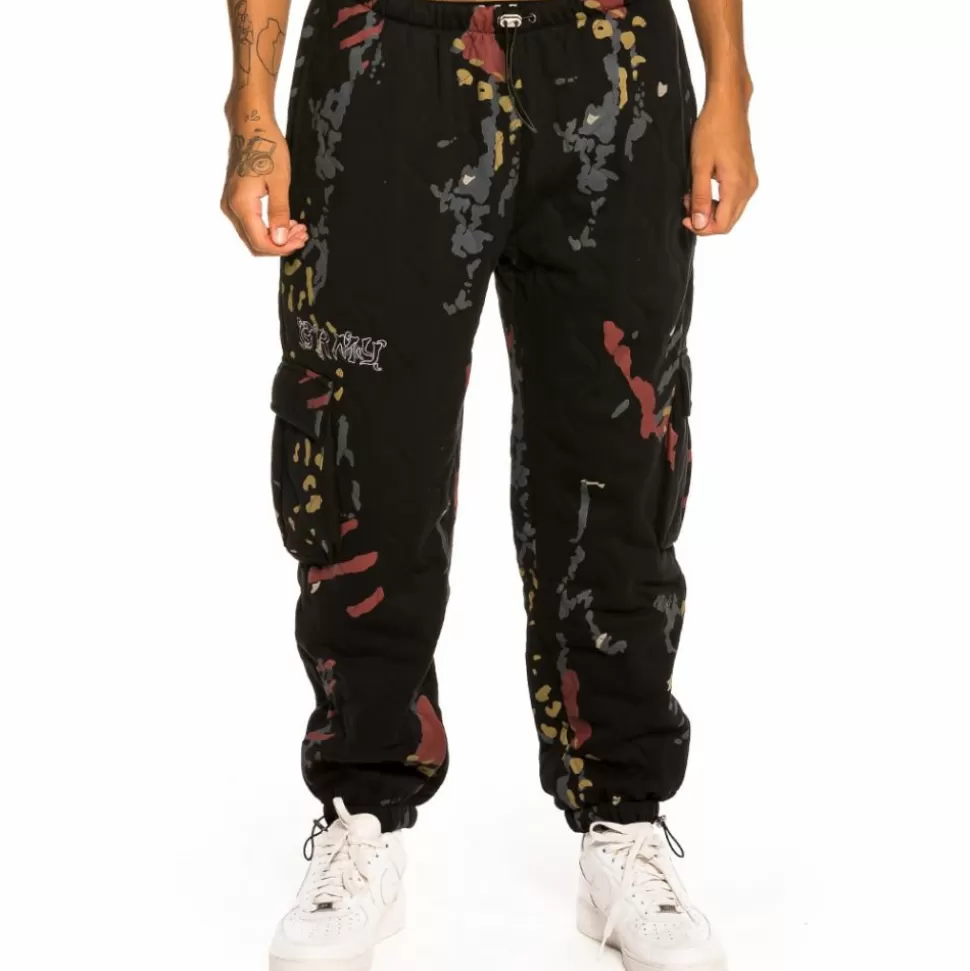 Pants*Grimey Pantalon "Jazz Thing" Padded All Over Print Sweatpants - Black - Fall 21