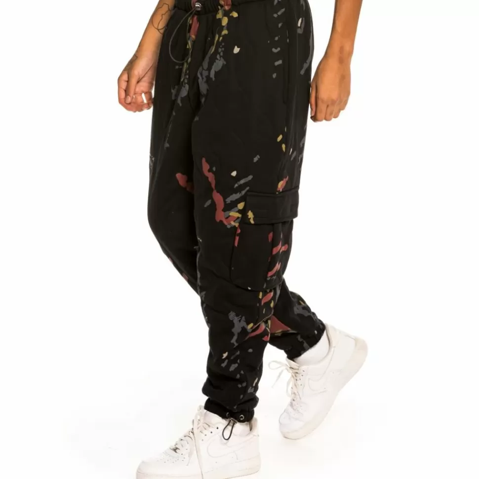 Pants*Grimey Pantalon "Jazz Thing" Padded All Over Print Sweatpants - Black - Fall 21