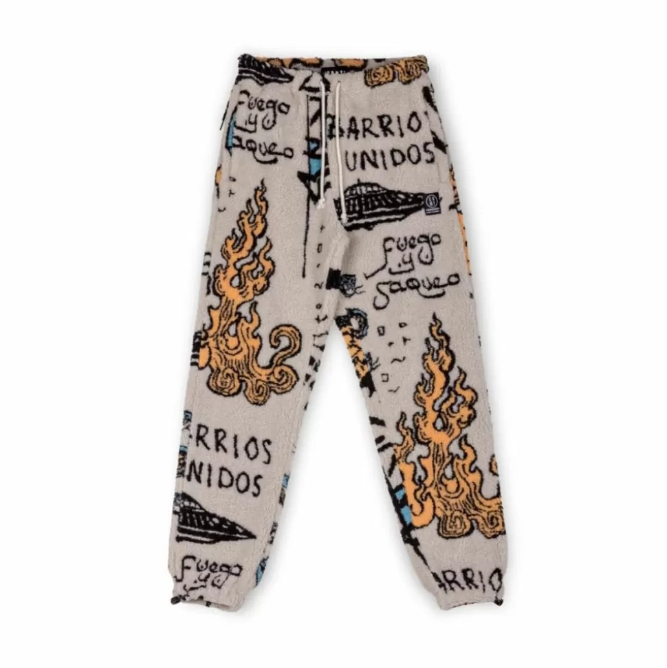 Recycled*Grimey Pantalon Lost Boys All Over Sweatpants - Cream - Winter 22