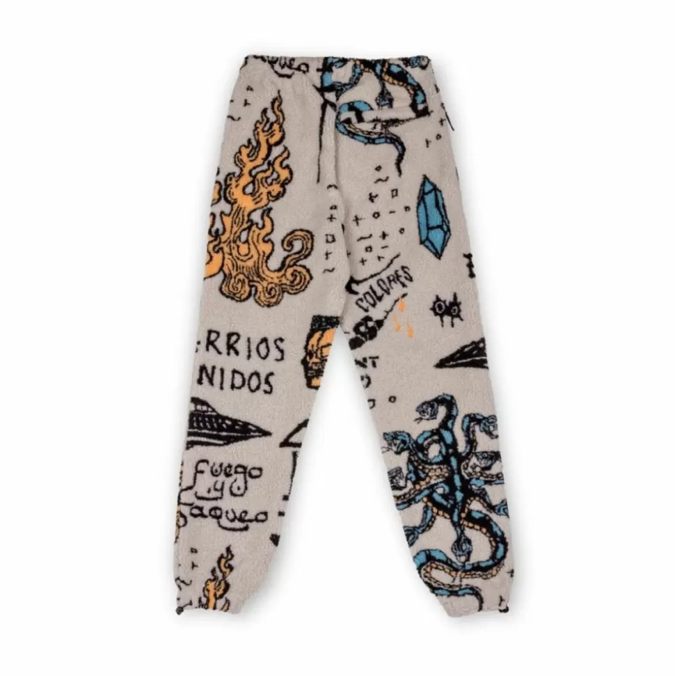 Recycled*Grimey Pantalon Lost Boys All Over Sweatpants - Cream - Winter 22
