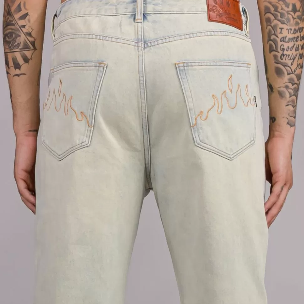 Pants*Grimey Pantalon Snow Fox - Washed Light Blue - Winter L 22
