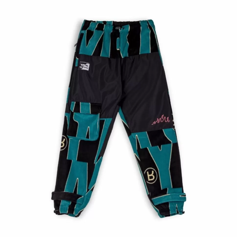 Pants*Grimey Pantalon Snow Fox All Over Print Polar Fleece - Blue - Winter L 22