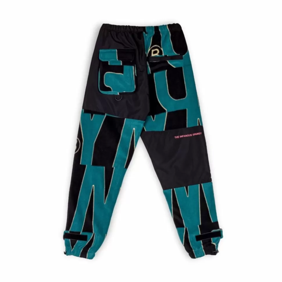 Pants*Grimey Pantalon Snow Fox All Over Print Polar Fleece - Blue - Winter L 22