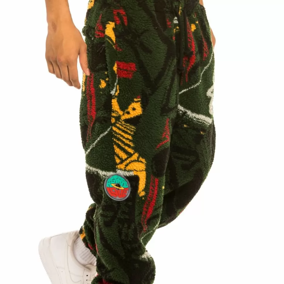Pants*Grimey Pantalon "Space Lady All Over Jacquard" Sherpa - Orange - Winter 21