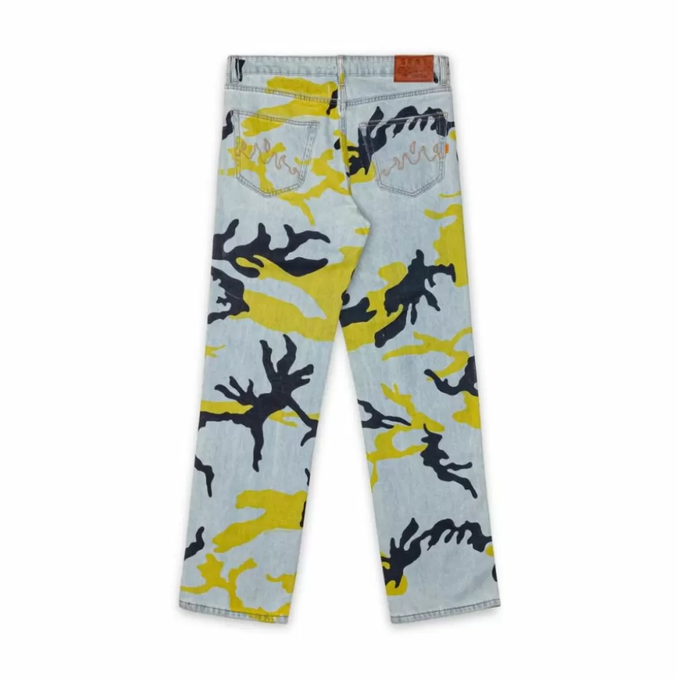 Pants*Grimey Pantalon Vaquero The Strait Talk All Over Print Camo Regular - Washed Camo - Fw23
