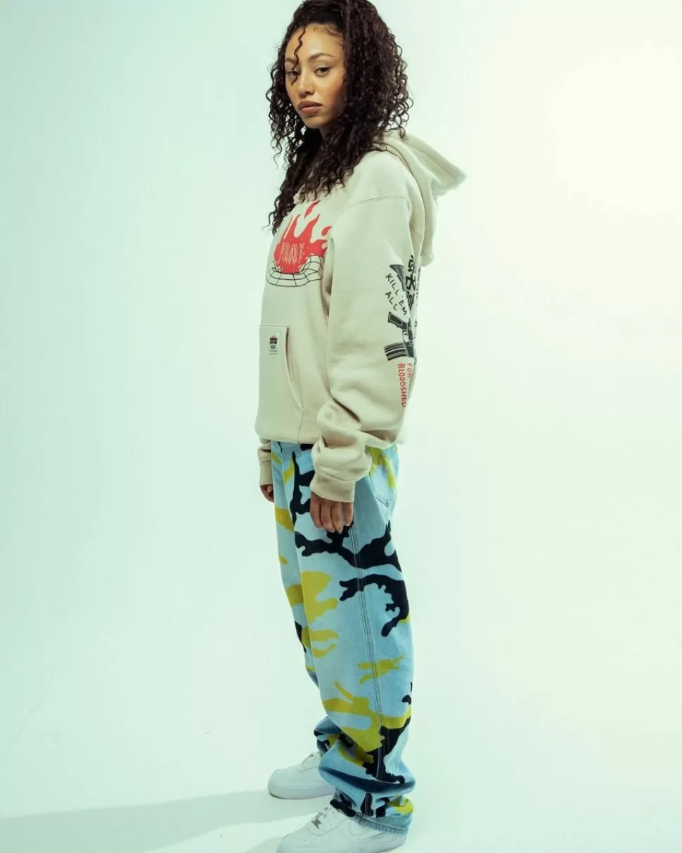 Pants*Grimey Pantalon Vaquero The Strait Talk All Over Print Camo Regular - Washed Camo - Fw23