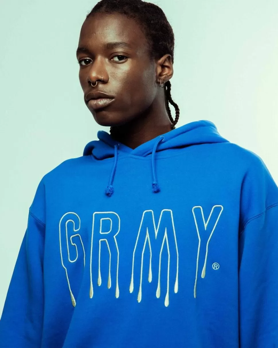 Sweatshirts*Grimey Sudadera Capucha Back At You Vintage - Royal Blue - Fw23
