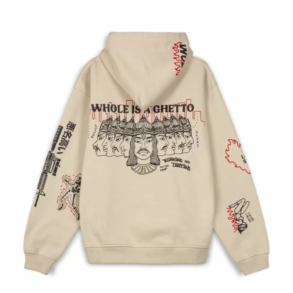 Sweatshirts*Grimey Sudadera Capucha Back At You Wide Hole Vintage - Cream - Fw23