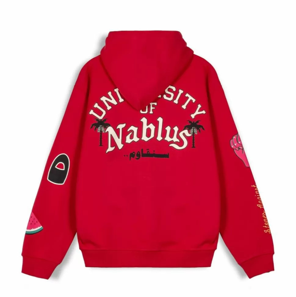 Sweatshirts*Grimey Sudadera Capucha Nablus Vintage - Dark Red - Fw23