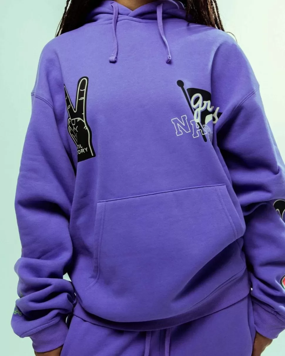 Sweatshirts*Grimey Sudadera Capucha Nablus Vintage - Purple - Fw23