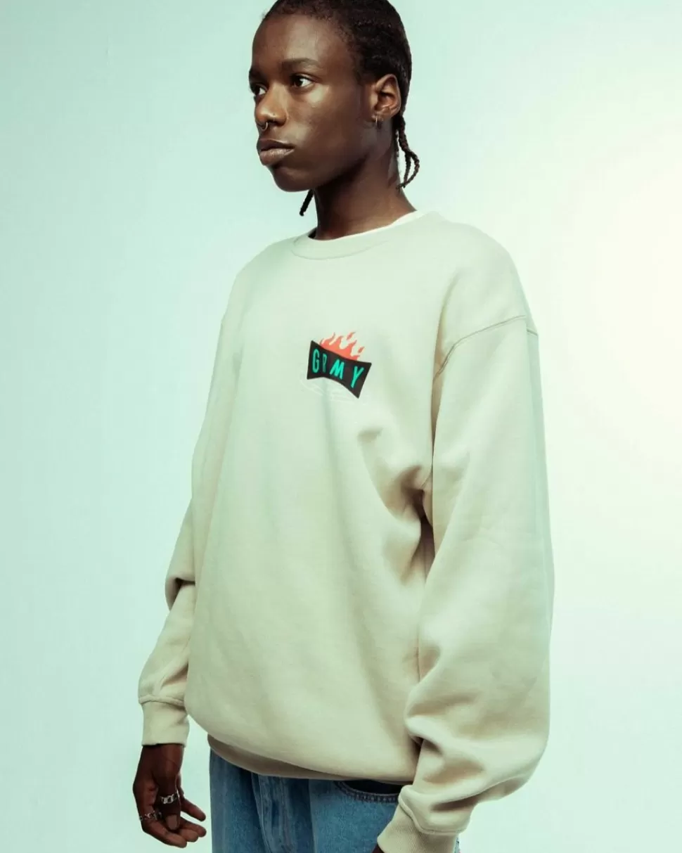 Organic*Grimey Sudadera Back At You Vintage - Cream - Fw23