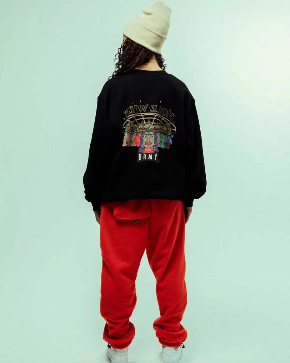Organic*Grimey Sudadera Back At You Vintage Crewneck - Black - Fw23