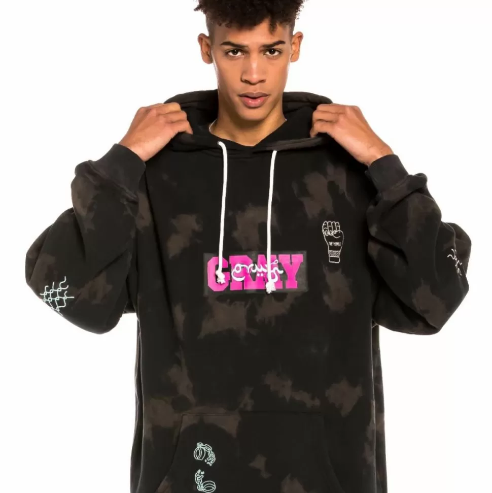 Sweatshirts*Grimey Sudadera "Day Dreamer" Hoodie - Bleached Black - Spring 22