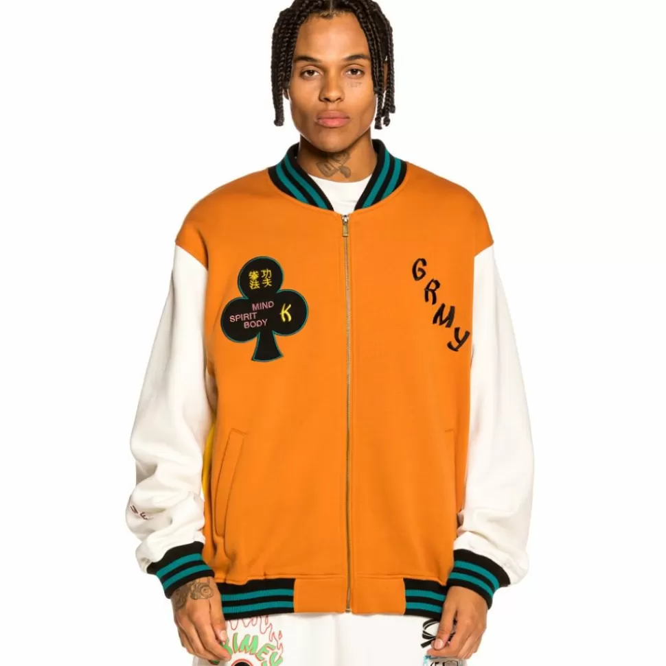 Sweatshirts*Grimey Sudadera "Destroy All Fear" Zip Crewneck - Brick - Fall 21