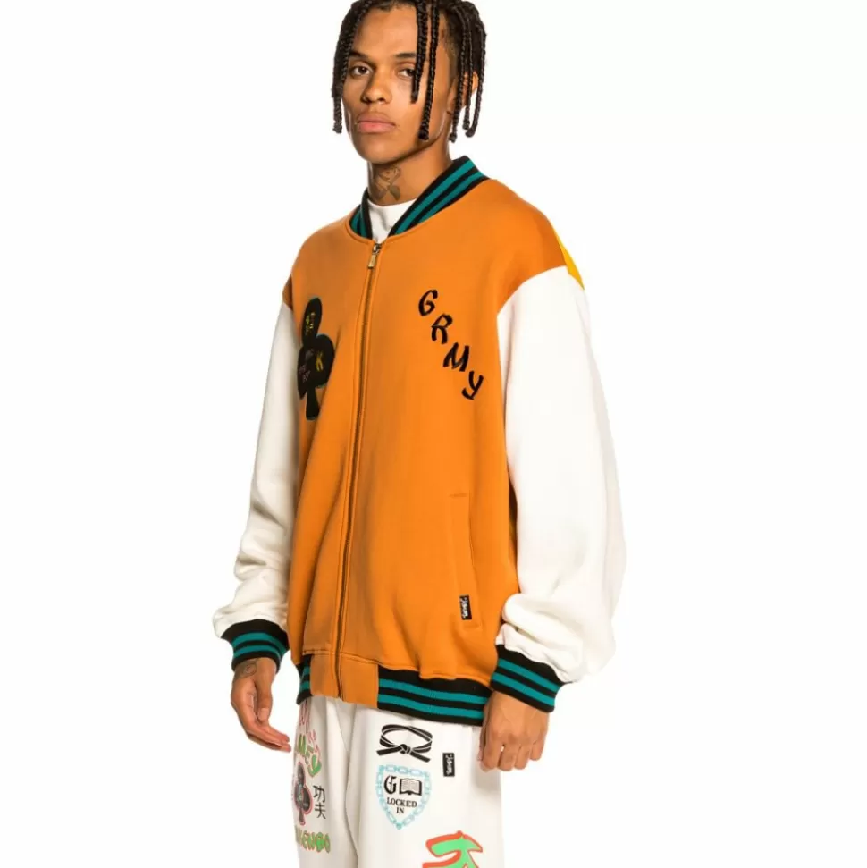 Sweatshirts*Grimey Sudadera "Destroy All Fear" Zip Crewneck - Brick - Fall 21