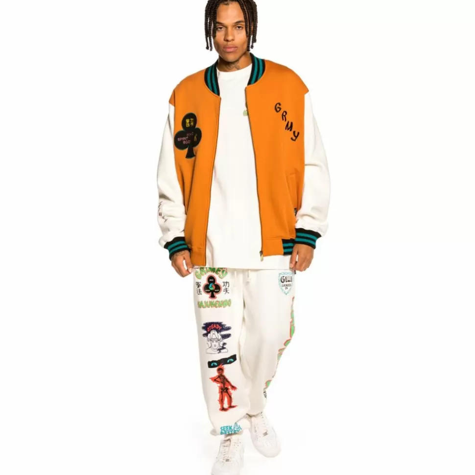 Sweatshirts*Grimey Sudadera "Destroy All Fear" Zip Crewneck - Brick - Fall 21