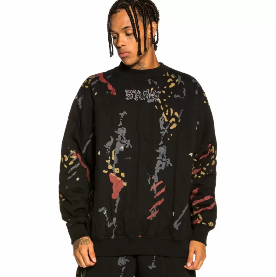 Sweatshirts*Grimey Sudadera "Jazz Thing All Over Print" Padded Crewneck - Black - Fall 21