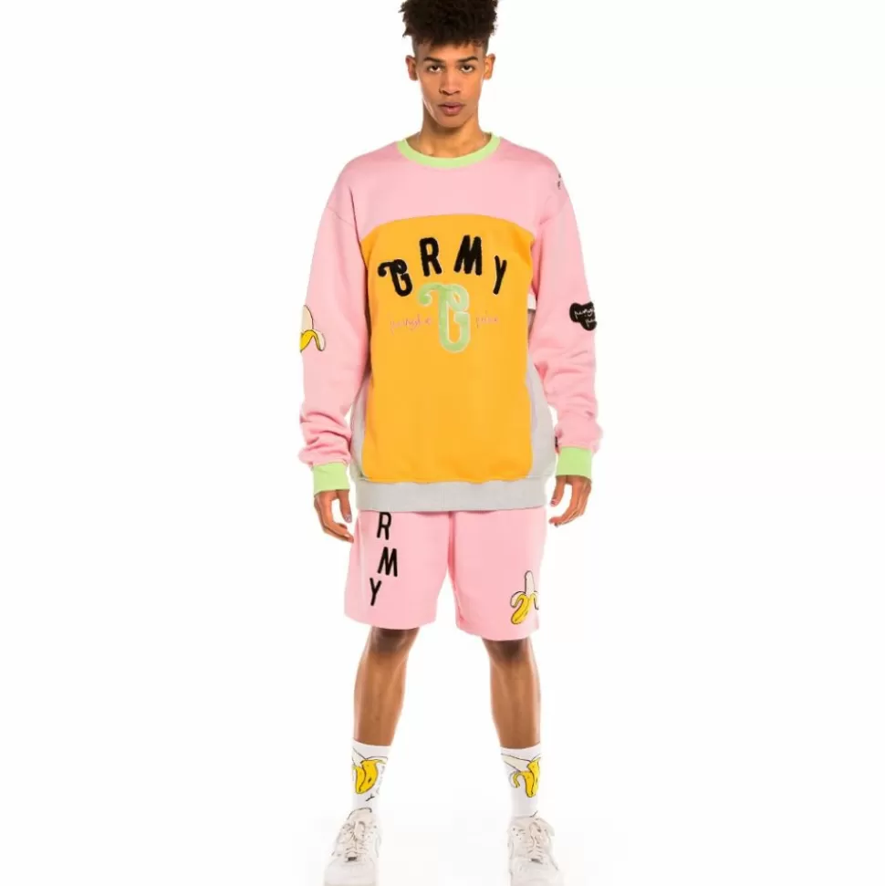 Sweatshirts*Grimey Sudadera "Jungle Punch" Bicolor Crewneck - Pink - Spring 22