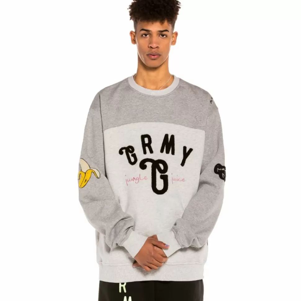 Sweatshirts*Grimey Sudadera "Jungle Punch" Bicolor Crewneck - Sport Grey - Spring 22