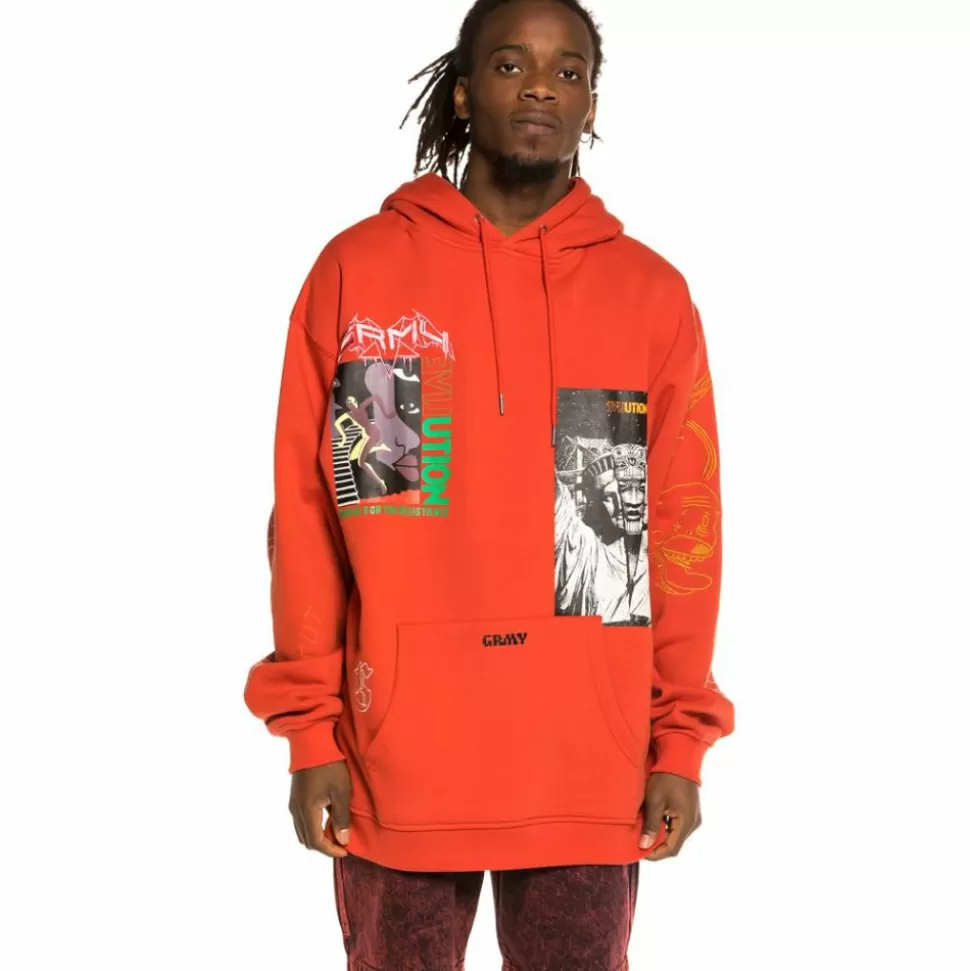 Sweatshirts*Grimey Sudadera "Liveution Magic 4 Resistance" Hoodie - Red - Spring 21