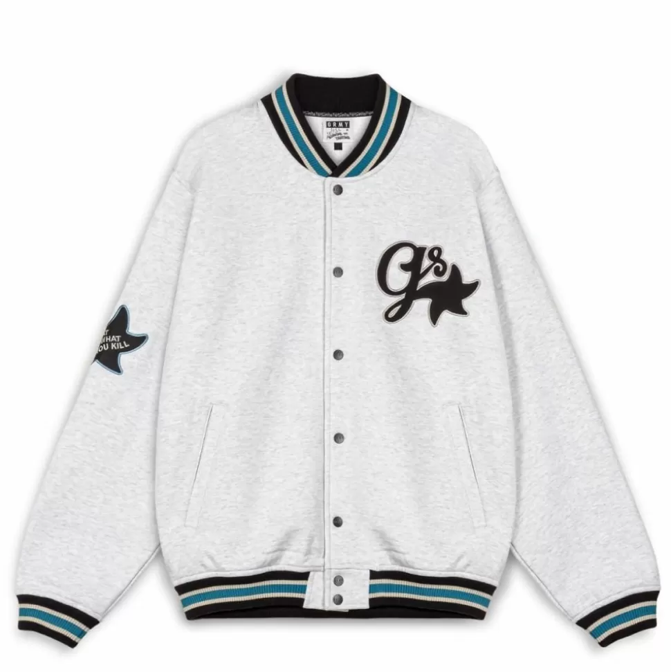Sweatshirts*Grimey Sudadera Madrid Fleece Button Heavyweight - Sport Grey - Fw23