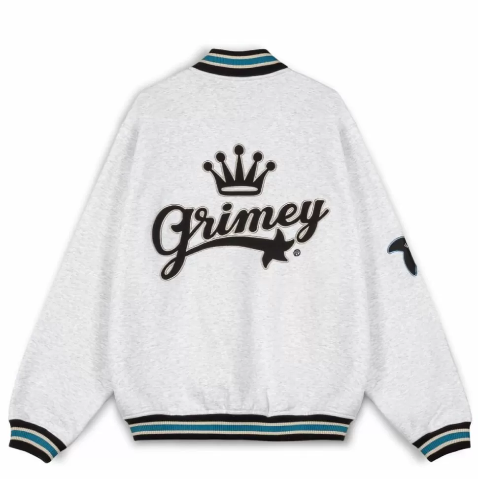 Sweatshirts*Grimey Sudadera Madrid Fleece Button Heavyweight - Sport Grey - Fw23