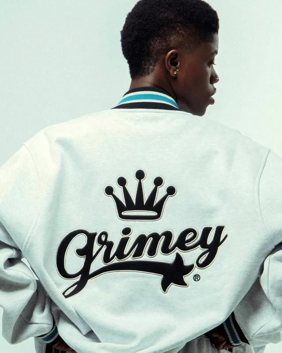 Sweatshirts*Grimey Sudadera Madrid Fleece Button Heavyweight - Sport Grey - Fw23