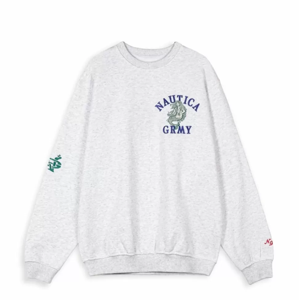 Ss24*Grimey Sudadera Mighty Harmonist Nautica X Grmy - Sport Grey - Ss24