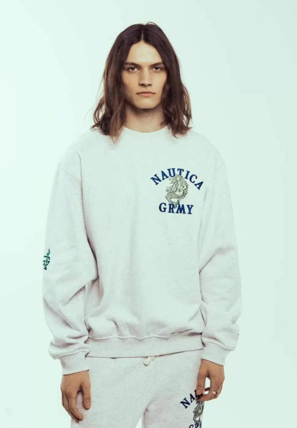 Ss24*Grimey Sudadera Mighty Harmonist Nautica X Grmy - Sport Grey - Ss24