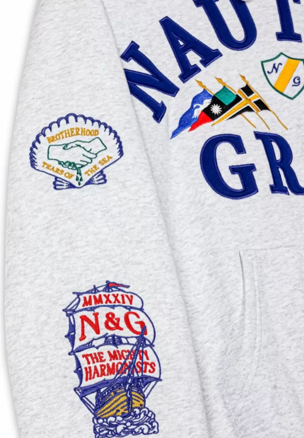Ss24*Grimey Sudadera Mighty Harmonist Nautica X Grmy - Sport Grey - Ss24